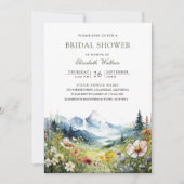 Invitation Wildflower Mountain Meadow QR Code Bridal Shower (Devant)