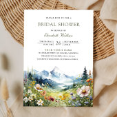 Invitation Wildflower Mountain Meadow QR Code Bridal Shower