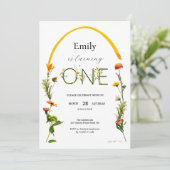 Invitation Wildflower ONE 1er anniversaire (Debout devant)