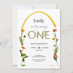 Invitation Wildflower ONE 1er anniversaire