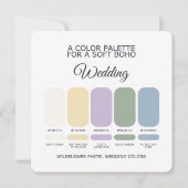 Invitation Wildflower Pastel Wedding Color Palette Card (Dos)
