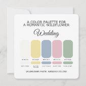Invitation Wildflower Pastel Wedding Color Palette Card (Dos)