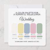 Invitation Wildflower Pastel Wedding Color Palette Card (Devant)