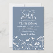 Invitation Wildflower Periwinkle Bridal Shower (Devant)