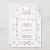 Invitation Wildflower Pink Bow Graduation (Dos)