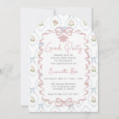 Invitation Wildflower Pink Bow Graduation (Dos)