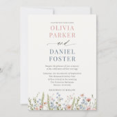 Invitation Wildflower QR Code Photo Wedding (Devant)