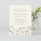 Invitation Wildflower Simple Minimalist Floral Wedding (Debout devant)