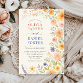 Invitation Wildflower Watercolor Floral Wedding