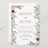 Invitation Wildflower Wedding (Devant / Derrière)