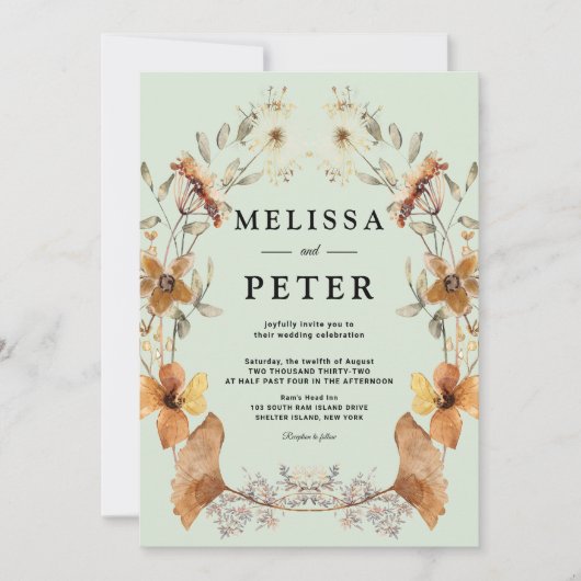 Invitation Wildflower  Wedding (Devant)
