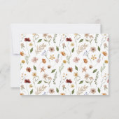 Invitation Wildflower Wedding RSVP Meal Choice Enclosure Card (Dos)