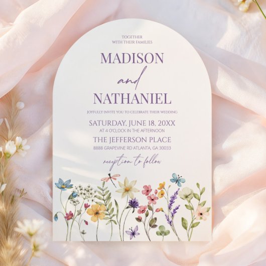 Invitation Wildflower Wild Flower Floral Garden Wedding