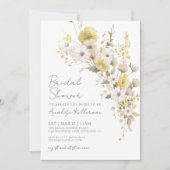 Invitation Wildflower Yellow Floral Bridal Shower (Devant)