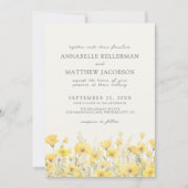 Invitation Wildflower Yellow Floral Wedding (Devant)