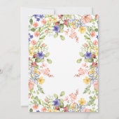 Invitation WildflowerInvitation de douche nuptiale (Dos)
