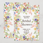 Invitation WildflowerInvitation de douche nuptiale (Devant / Derrière)