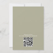 Invitation Wildflowers Elegant Modern Budget QR Code Wedding (Dos)