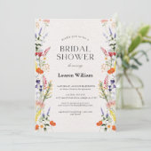 Invitation wildflowers Floral Bridal Tea Fiesta Brunch Ducha (Debout devant)