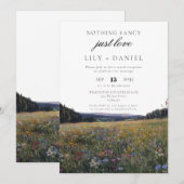 Invitation Wildflowers Floral Elopement Wedding Reception (Devant / Derrière)