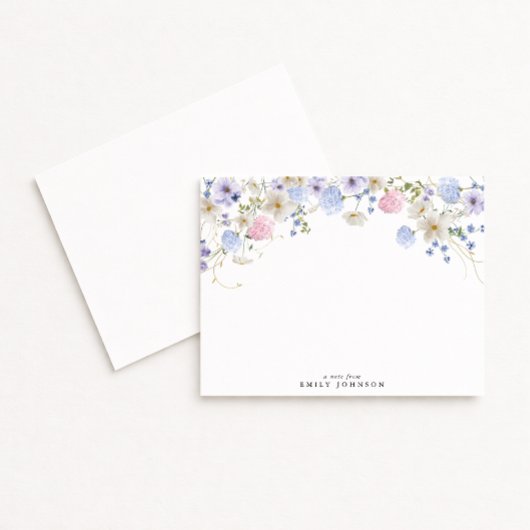 Invitation Wildflowers Floral Note Card