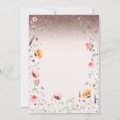 Invitation Wildflowers Glitter String Lights 80th Birthday   (Dos)