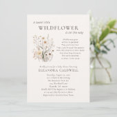 Invitation Wildflowers Inspirational Poem Baby Shower (Debout devant)