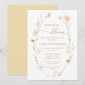 Invitation Wildflowers Love is in bloom Bridal Shower (Devant / Derrière)