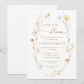 Invitation Wildflowers Love is in bloom Bridal Shower (Devant / Derrière)