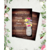 Invitation Wildflowers Mason Jar Spring Garden Wedding