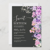 Invitation Wildflowers Sweet 16 Birthday Celebration (Devant)