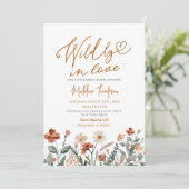 Invitation Wildly in Love Fall Wildflower Bridal Shower (Debout devant)