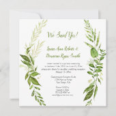 Invitation Wildwoods Botanicals Rustique Réception Seulement  (Devant)