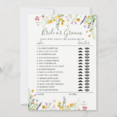 Invitation Wilflowers Bride ou jeu de chambre entièrement mod (Devant)