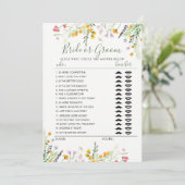 Invitation Wilflowers Bride ou jeu de chambre entièrement mod (Debout devant)