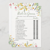 Invitation Wilflowers Bride ou jeu de chambre entièrement mod (Devant / Derrière)