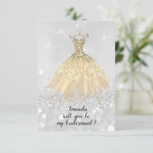 Invitation Will Bridesmaid Parties scintillant Diamond Robe P (Debout devant)