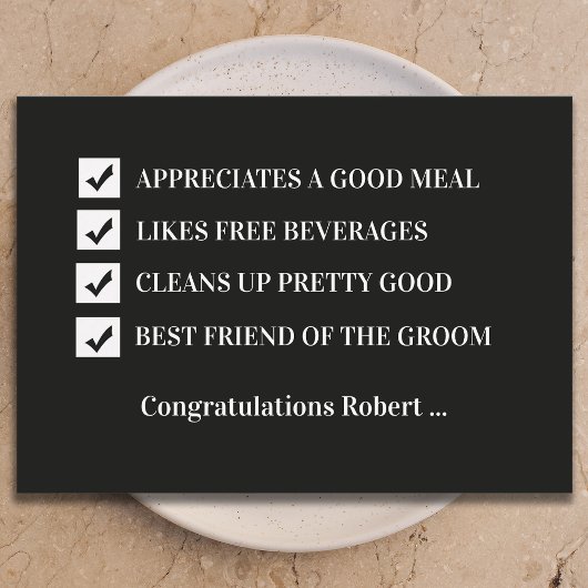 Invitation Will You Be My Best Man Funny Digital Card