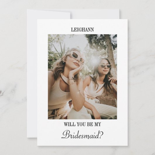 Invitation Will You Be My Bridesmaid Bridesmaid Proposal Card (Devant)