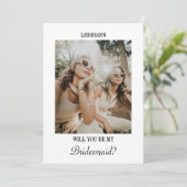 Invitation Will You Be My Bridesmaid Bridesmaid Proposal Card (Debout devant)