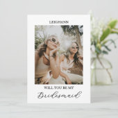 Invitation Will You Be My Bridesmaid Bridesmaid Proposal Card (Debout devant)