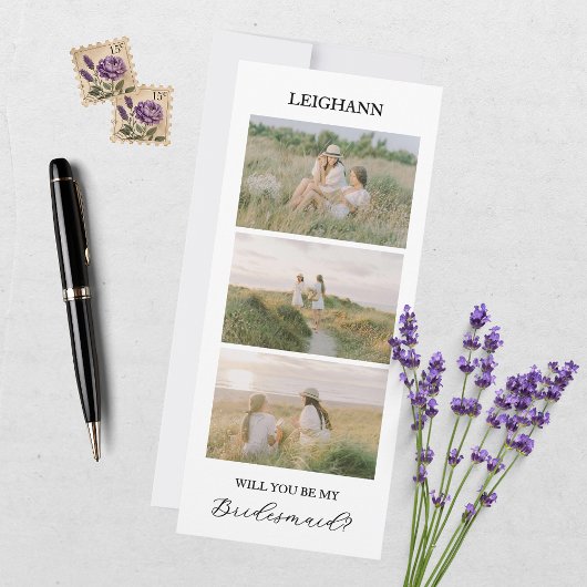 Invitation Will You Be My Bridesmaid Bridesmaid Proposal Card