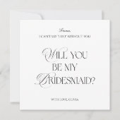 Invitation Will You be my Bridesmaid Card (Devant)
