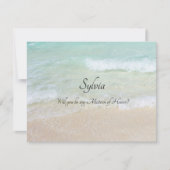 Invitation Will You Be My Custom Bridal Party Beach Note (Devant)