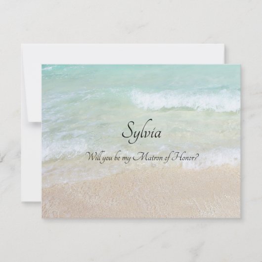 Invitation Will You Be My Custom Bridal Party Beach Note (Devant)