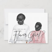 Invitation Will you be my Flower Girl? Girls in Robes Invitat (Devant)