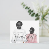 Invitation Will you be my Flower Girl? Girls in Robes Invitat (Debout devant)