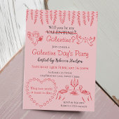 Invitation Will You Be My Galentine? Galentine Day's Party