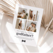 Invitation Will You Be My Godfather 4 Photo Proposal Card