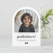 Invitation Will You Be My Godfathers Arch Photo Proposal (Debout devant)